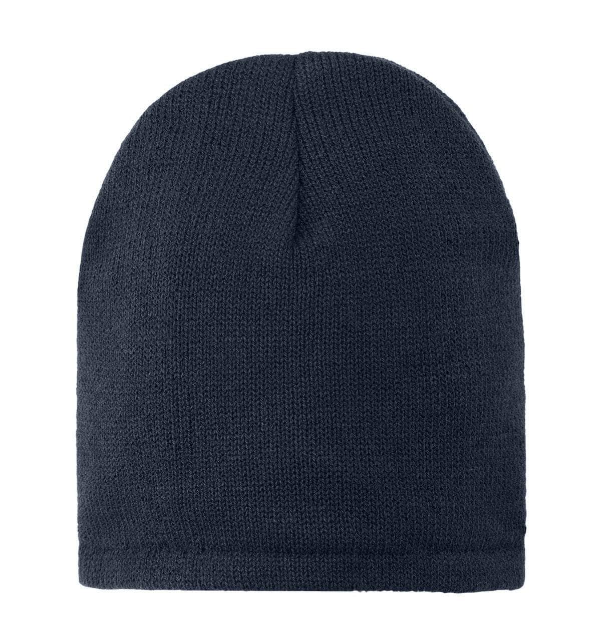 CP91L Port & Company® – Fleece-Lined Uncuffed Beanie | Custom Hats with Your Logo in Bulk-Navy-Dekni-Creations