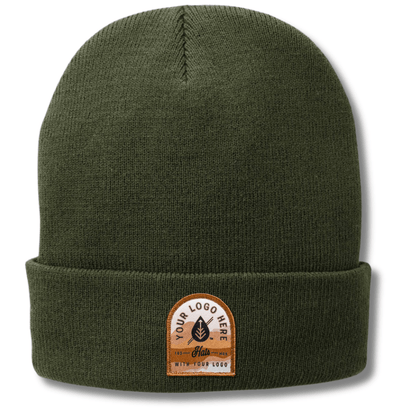 CP90L Port & Company® – Fleece-Lined Cuffed Knit Beanie | Custom Hats with Your Logo in Bulk-printed-patch-Dekni Creations Inc.