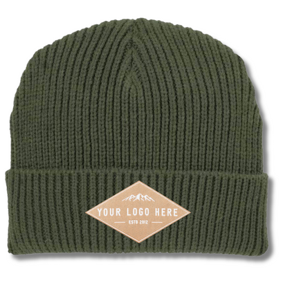 Port Authority C908 – Watch Cap Beanie | Custom Beanies with Your Logo in Bulk-woven-patch-Dekni Creations Inc.