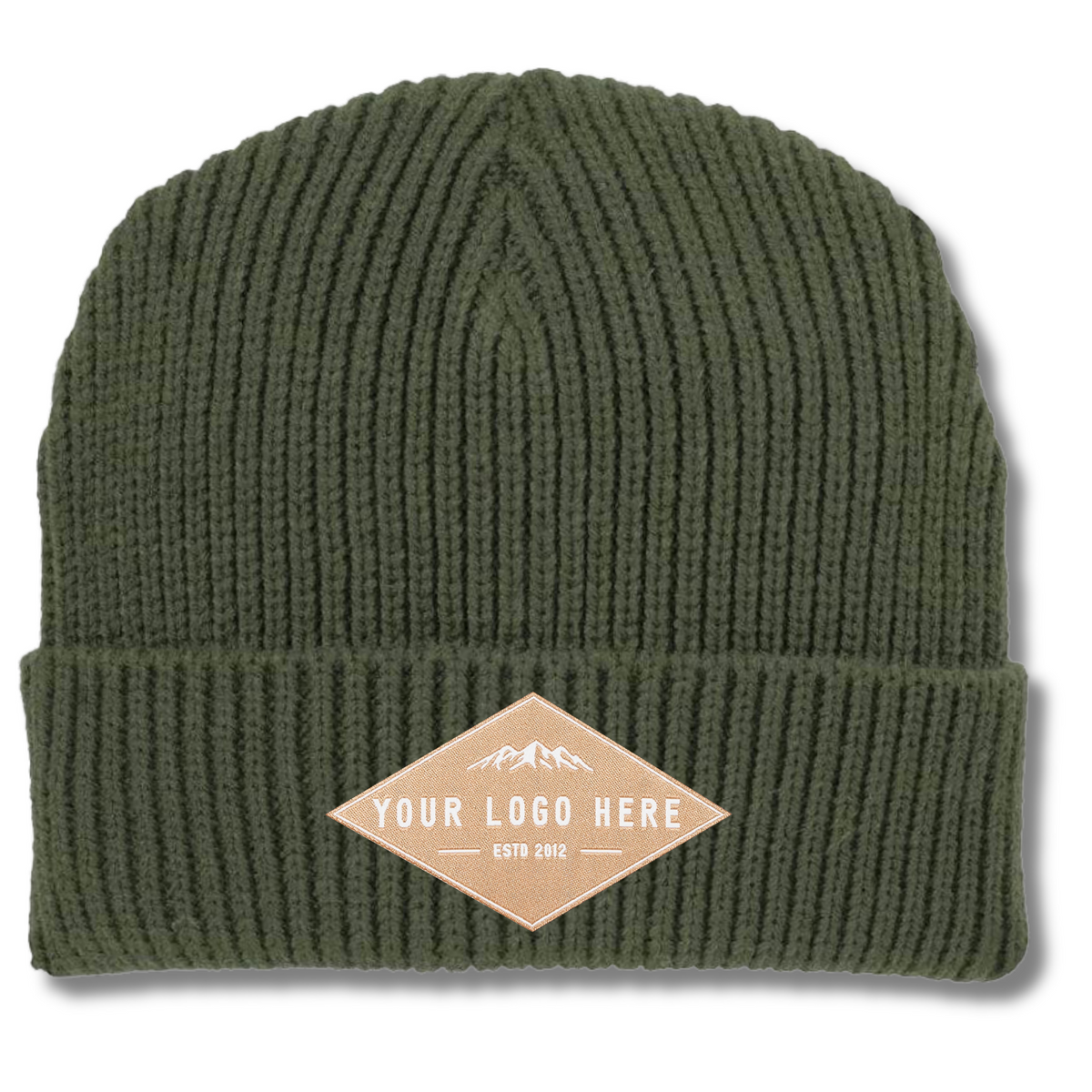Port Authority C908 – Watch Cap Beanie | Custom Beanies with Your Logo in Bulk-woven-patch-Dekni Creations Inc.