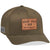 olive front flexfit 6277 custom leather patch baseball cap with your logo by dekni creations