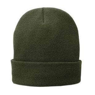 CP90L Port & Company® – Fleece-Lined Cuffed Knit Beanie | Custom Hats with Your Logo in Bulk-Olive Drab-Dekni-Creations