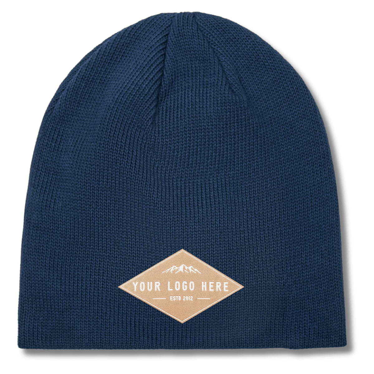 Econscious EC7040 – 100% Organic Cotton Beanie | Custom Beanies with Your Logo in Bulk-woven-patch-Dekni Creations Inc.