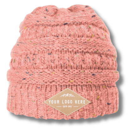 157 Richardson Beanie – Speckled Knit Slouch Stocking Cap | Custom Beanies with Your Logo in Bulk-woven-patch-Dekni Creations Inc.
