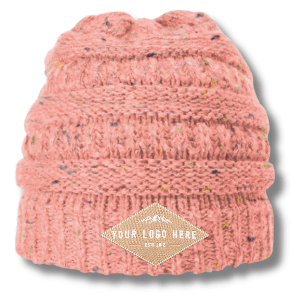 157 Richardson Beanie – Speckled Knit Slouch Stocking Cap | Custom Beanies with Your Logo in Bulk-woven-patch-Dekni Creations Inc.