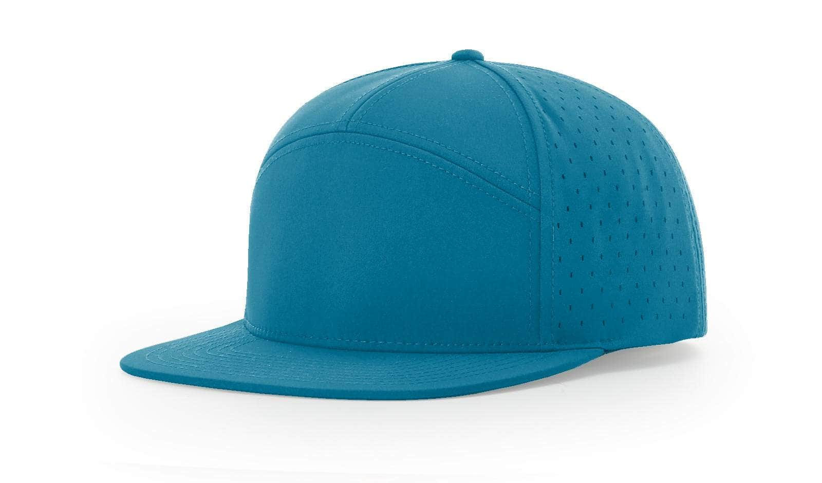 Richardson 169 Cannon – Performance 7-Panel Water-Resistant Snapback | Custom Hats with Your Logo in Bulk-Pool Blue-Dekni-Creations