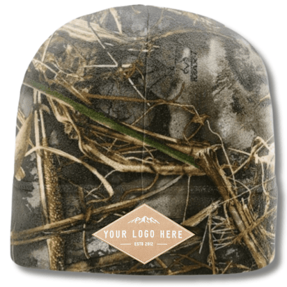Richardson 121 – Camo Microfleece Beanie | Custom Beanies with Your Logo in Bulk-woven-patch-Dekni Creations Inc.