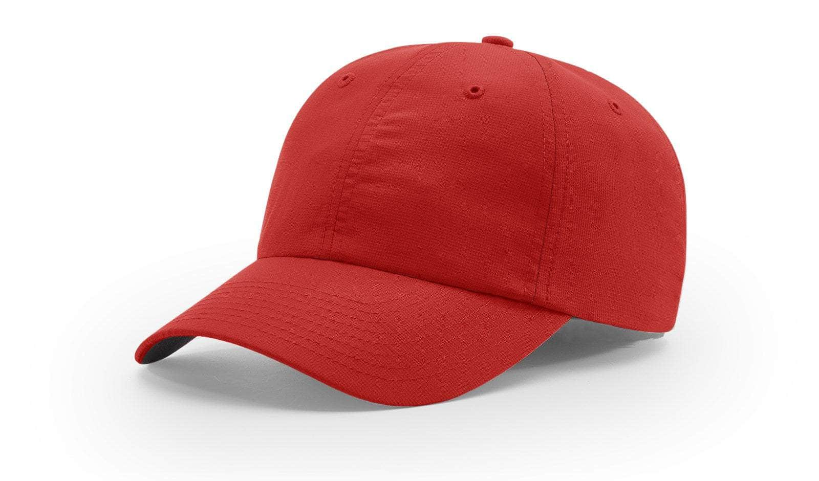 Richardson 220 – Lightweight Performance Baseball Dad Hat with UPF 35 | Custom Hats with Your Logo in Bulk-Red-Dekni-Creations