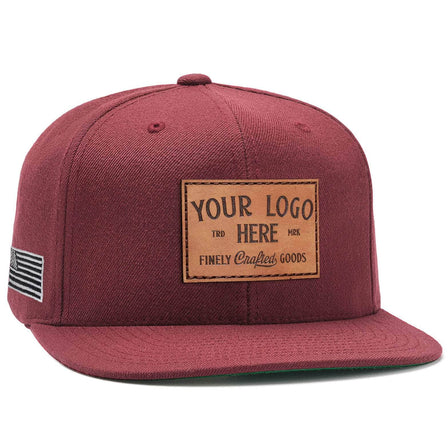 Yupoong 6089M(T) – High-Profile Wool Flat Bill Hat | Custom Hats with Your Logo in Bulk-Dekni-Creations