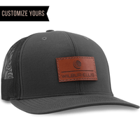 custom designed richardson 112 trucker leather patch hat with your logo made in usa best company
