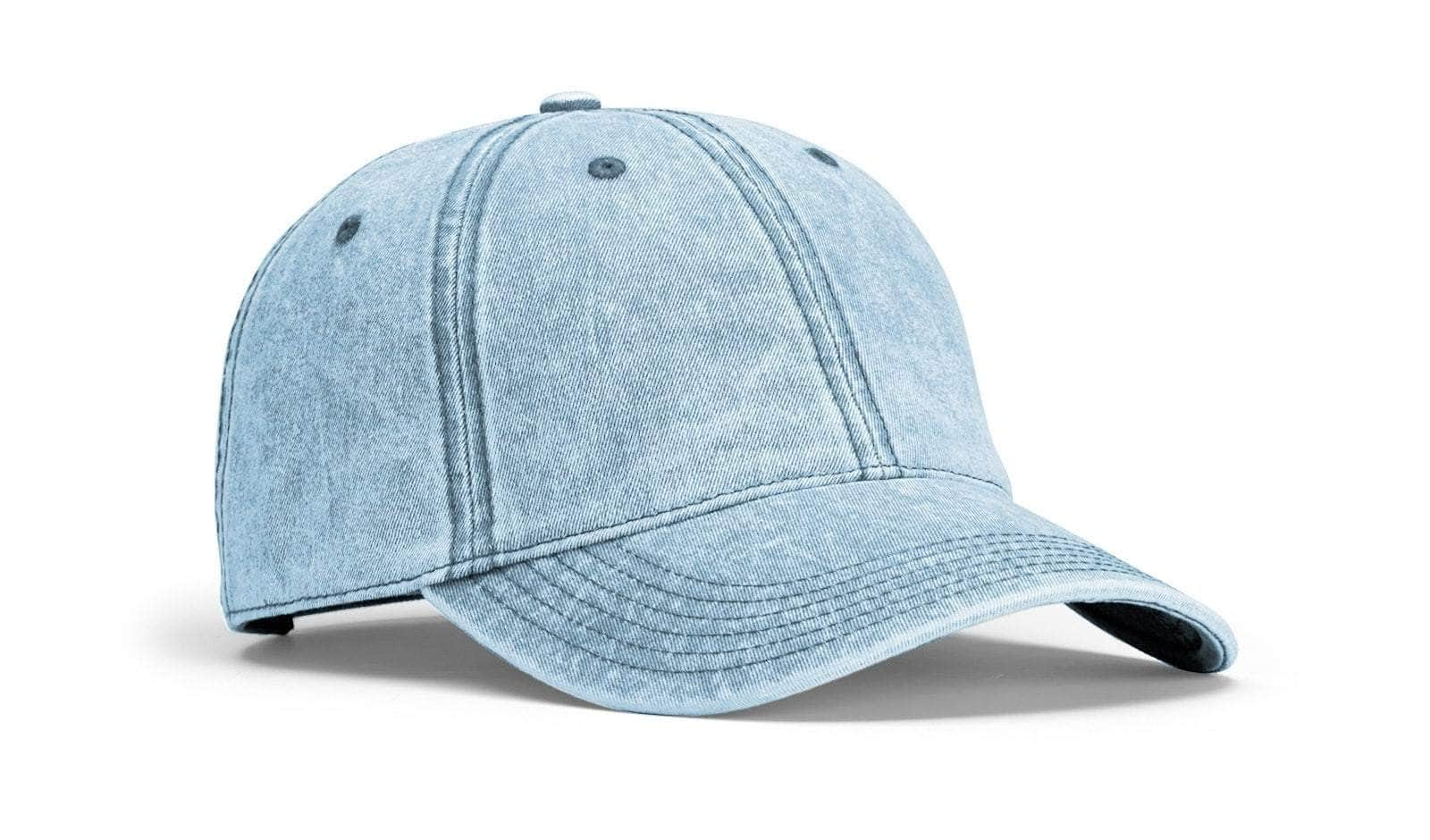 Richardson 382 – Snow Washed Cotton Canvas Unstructured Dad Hat | Custom Hats with Your Logo in Bulk-Sky Blue-Dekni-Creations