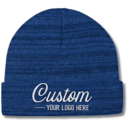 Port Authority C939 – Marled Knit Cuff Beanie | Custom Beanies with Your Logo in Bulk-embroidered-Dekni Creations Inc.