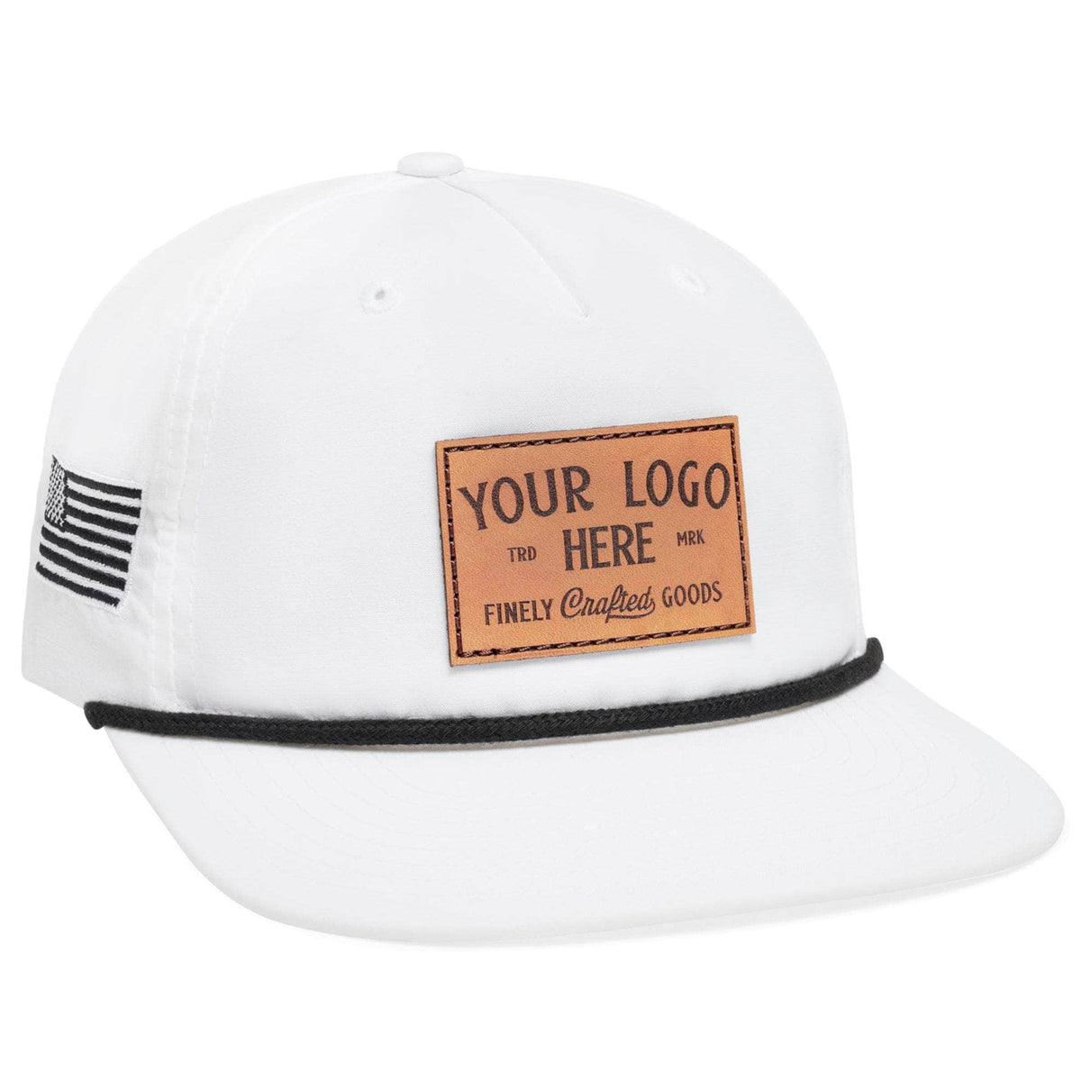 Custom Hats with Your Logo - Pinch Front Grandpa Flat Bill