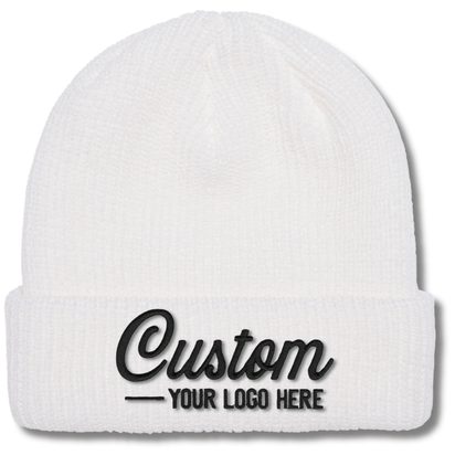 Flexfit 1545K – Ribbed Knit Beanie | Custom Beanies with Your Logo in Bulk-embroidered-Dekni Creations Inc.
