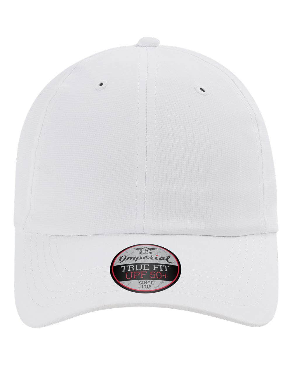 Imperial X210P – Sustainable 100% Recycled Performance Dad Hat with UPF 50 | Custom Hats with Your Logo in Bulk-White-Dekni-Creations