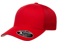 red 110m custom flexfit hats with customize your logo text
