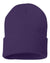 customizable dark purple custom sp12 Sportsman 12" Solid Winter Knit Beanie Stocking Cap