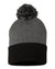 custom sp15 pom pom knit cap with leather patch