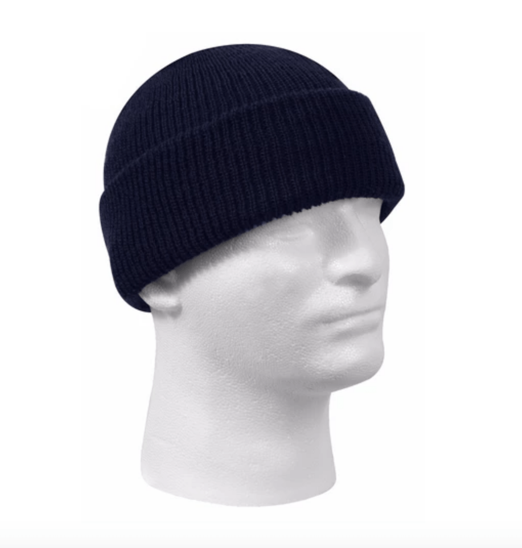 5437 – Genuine G.I. 100% Wool Made in USA Watch Cap Beanie | Custom Beanies with Your Logo in Bulk-Navy Blue-Dekni-Creations