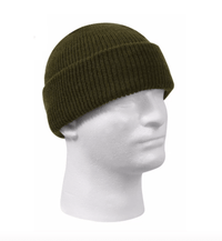 custom 100% wool beanies with leather patch