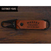 Custom Leather Keychain Fob by dekni creations