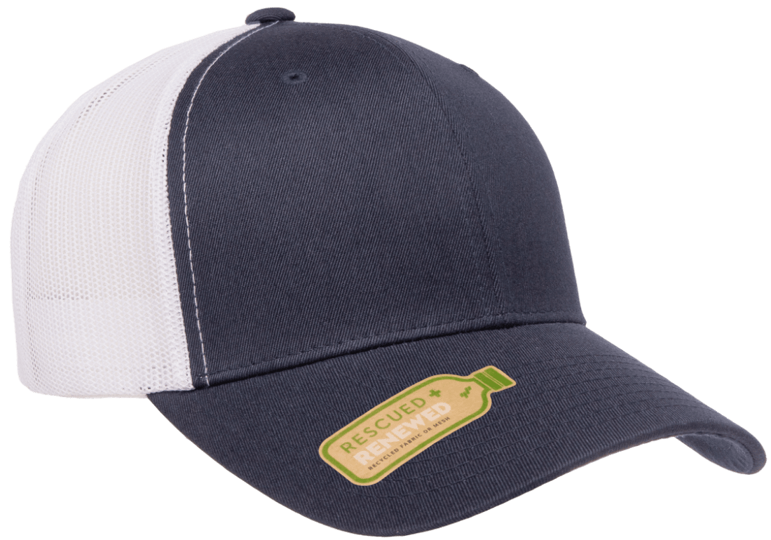 6606R Yupoong - Sustainable Recycled Trucker Cap (Bulk Custom with Your Logo)