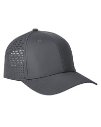 Charcoal Performance Perforated Cap for custom laser engraving leather patch and Embroidery