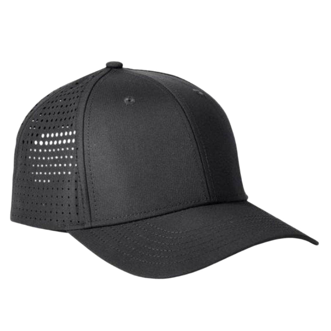 BA537 – Performance Perforated Cap | Custom Hats with Your Logo in Bulk-Black-Dekni-Creations