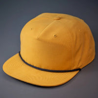 C55-N - PINCH FRONT NYLON GRANDPA STRUCTURED SNAPBACK FLAT BILL HAT (Bulk Custom with Your Logo)