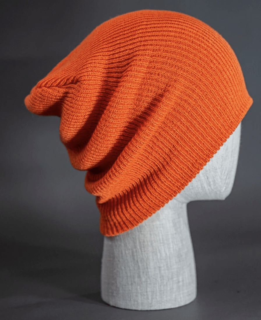 Baker Super Slouch Soft Knit Beanie – Multi-Fit Cuffed & Uncuffed | Custom Beanies with Your Logo in Bulk-Blaze Orange-Dekni-Creations