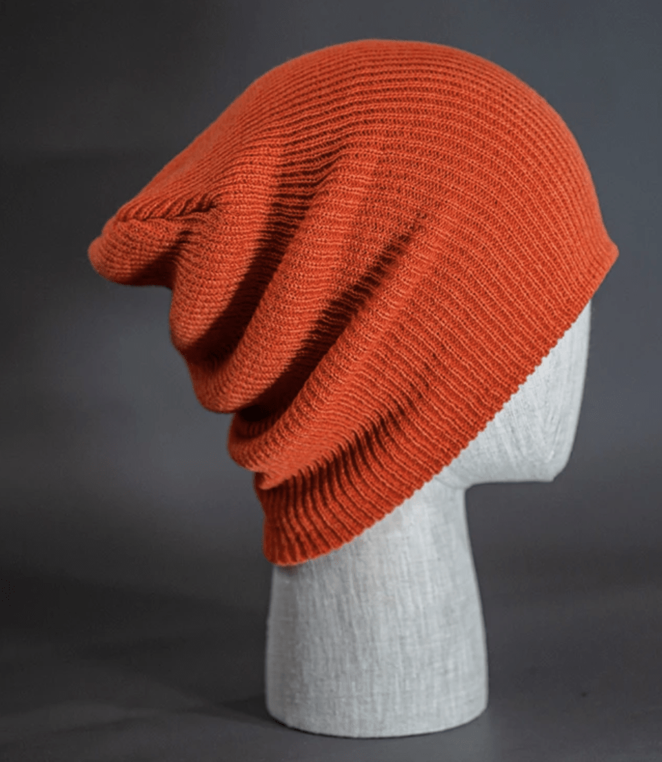 Baker Super Slouch Soft Knit Beanie – Multi-Fit Cuffed & Uncuffed | Custom Beanies with Your Logo in Bulk-Rust-Dekni-Creations