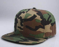 Camo 6 PANEL WOOL CUSTOM SNAPBACK cap for promotional Embroidery & laser engraving leather patch