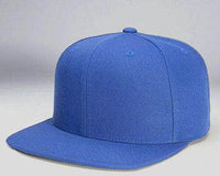 Royal 6 PANEL WOOL CUSTOM SNAPBACK cap for Embroidery & laser engraving leather patch