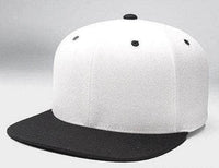White Black 6 PANEL WOOL CUSTOM SNAPBACK cap for Embroidery & laser engraving leather patch