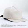 White PINCH Cotton Unstructured CUSTOM STRAPBACK cap for Embroidery & engraving leather patch