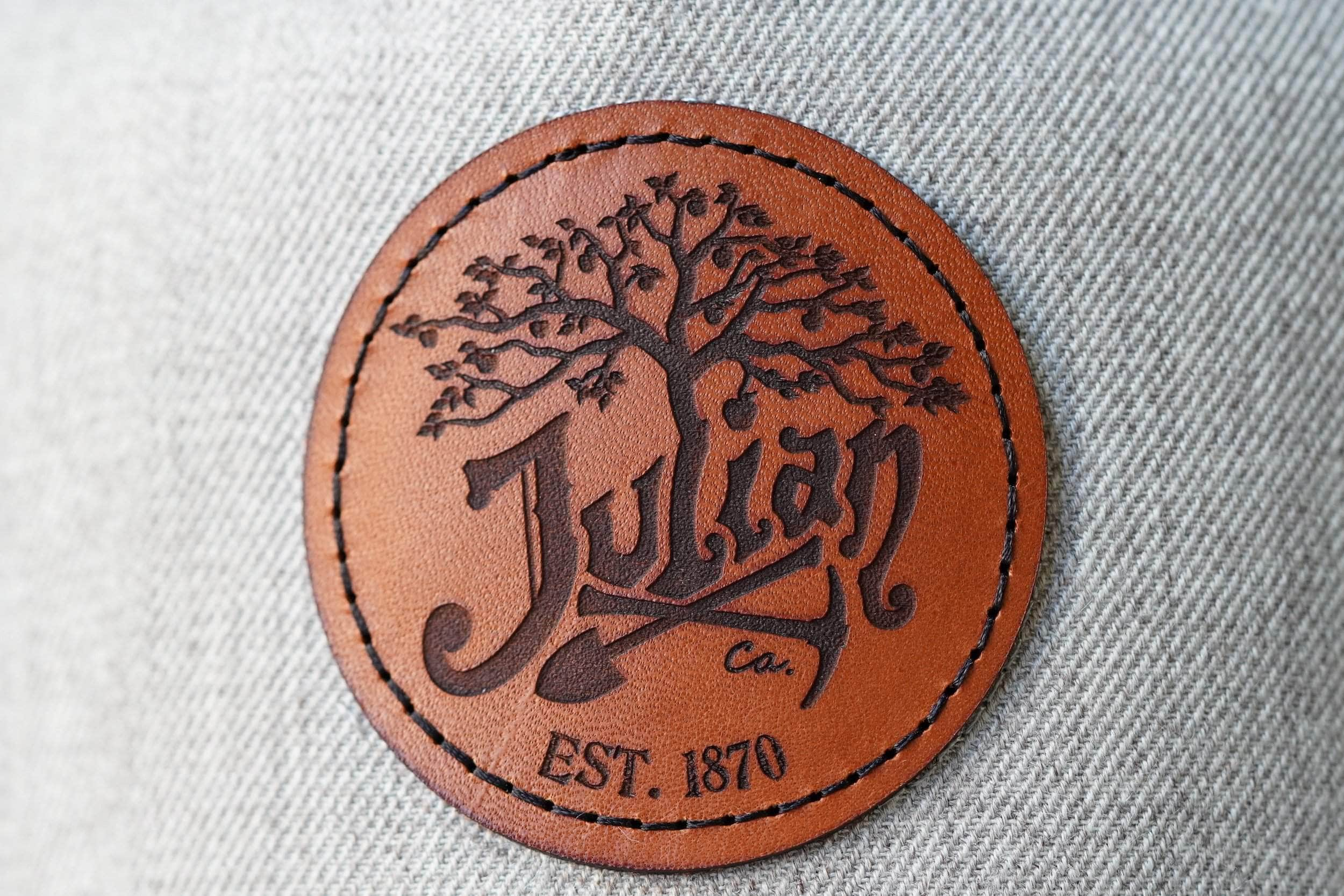 Custom Engraved Leather Patches | Quality Full Grain Non-Toxic Veg Tan Leather-Dekni-Creations