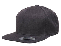 Custom charcoal Snapback cap for personalized Laser engraved leather patch and Embroidery