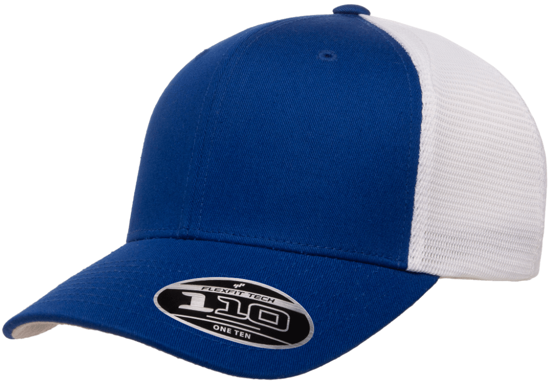 Flexfit 110M(T) – Stretch Mesh Snapback Cap | Custom Hats with Your Logo in Bulk-Royal/White-Dekni-Creations