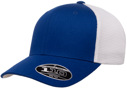 Flexfit 110M(T) – Stretch Mesh Snapback Cap | Custom Hats with Your Logo in Bulk-Royal/White-Dekni-Creations