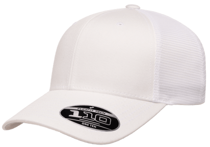Flexfit 110M(T) – Stretch Mesh Snapback Cap | Custom Hats with Your Logo in Bulk-White-Dekni-Creations