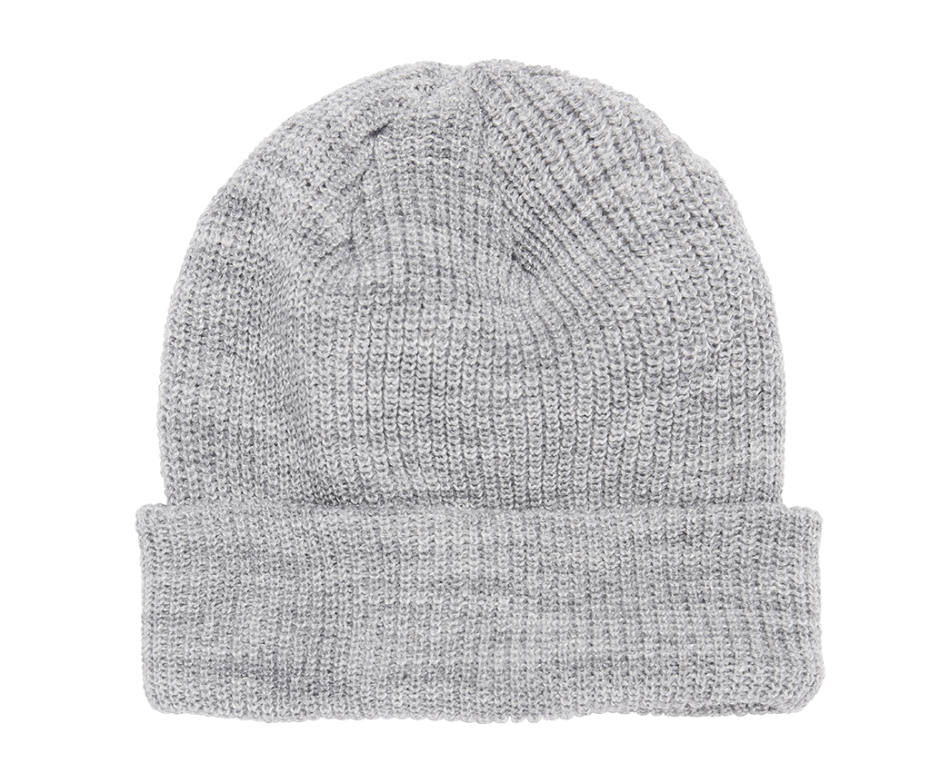 Flexfit 1545K – Ribbed Knit Beanie | Custom Beanies with Your Logo in Bulk-Heather grey-Dekni-Creations