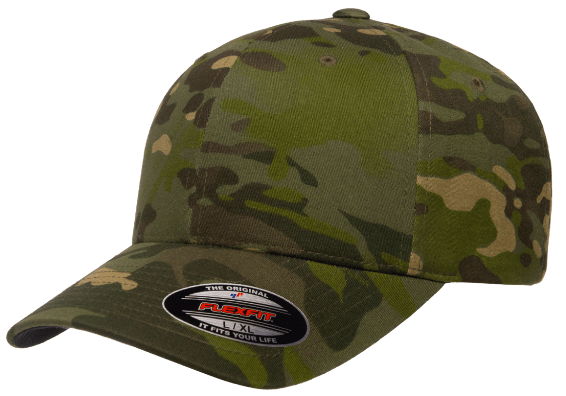 Flexfit 6277MC – Multicam Baseball Cap | Custom Hats with Your Logo in Bulk-Multicam Tropic/Green-Dekni-Creations