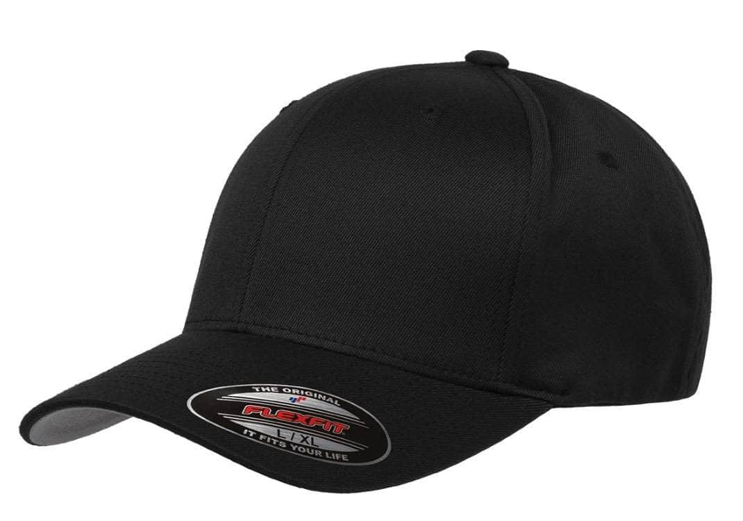 Flexfit 6277(T) – Fitted Wooly Combed Hat | Custom Hats with Your Logo in Bulk-Black-Dekni-Creations