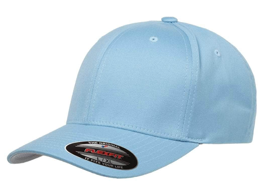 Flexfit 6277(T) – Fitted Wooly Combed Hat | Custom Hats with Your Logo in Bulk-Carolina Blue-Dekni-Creations