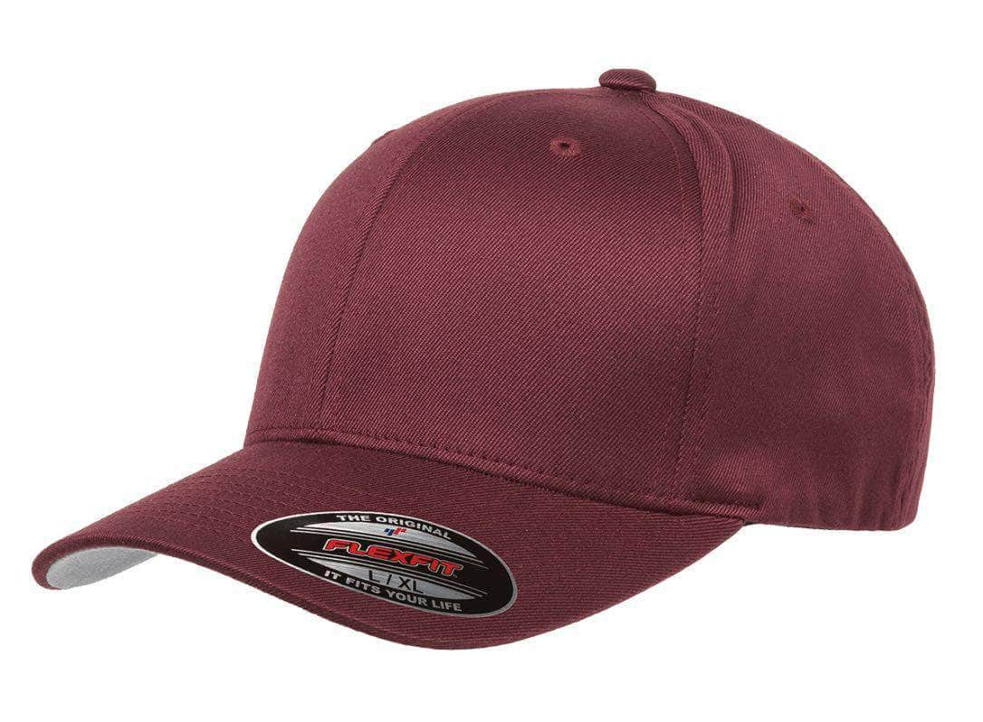 Flexfit 6277(T) – Fitted Wooly Combed Hat | Custom Hats with Your Logo in Bulk-Maroon-Dekni-Creations