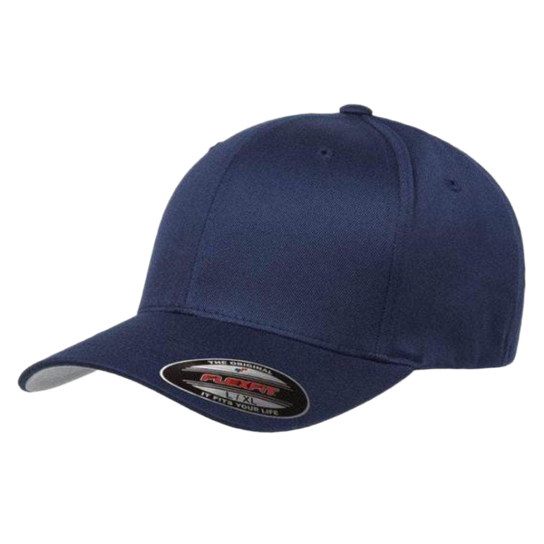 Flexfit 6277(T) – Fitted Wooly Combed Hat | Custom Hats with Your Logo in Bulk-Navy-Dekni-Creations