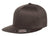 The Flexfit 6297F Pro-Baseball Flat Bill Hat in Dark Grey is a sleek, smooth-textured flexfit cap. It features a branded label on the flat brim and the signature button on top. This stylish accessory can be customized with your company logo in bulk for a personalized touch.