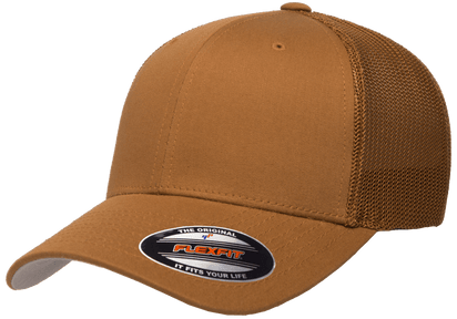 Flexfit 6511(T) – Fitted Trucker Stretch Mesh Cap | Custom Hats with Your Logo in Bulk-Caramel-Dekni-Creations