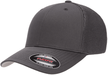 Flexfit 6511(T) – Fitted Trucker Stretch Mesh Cap | Custom Hats with Your Logo in Bulk-Charcoal-Dekni-Creations