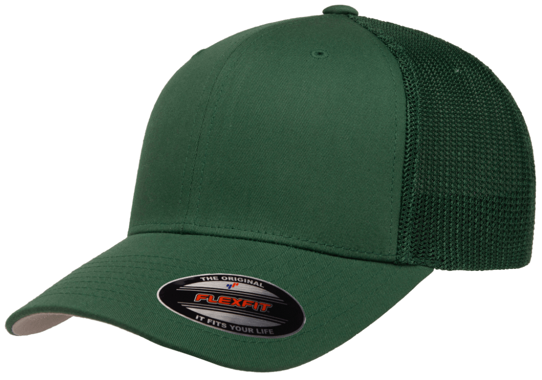 Flexfit 6511(T) – Fitted Trucker Stretch Mesh Cap | Custom Hats with Your Logo in Bulk-Evergreen-Dekni-Creations